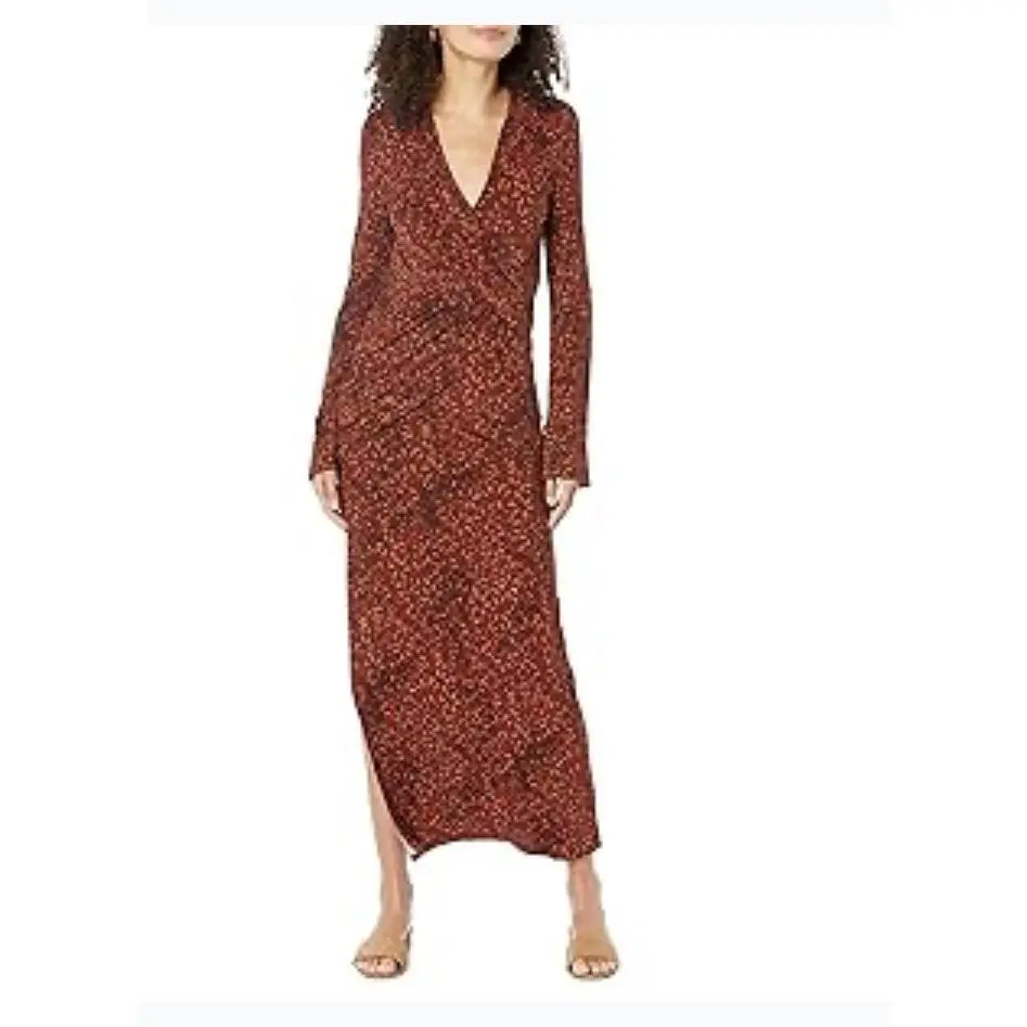 Free People Shayla Wrap Midi Chocolate Combo XS (Women's 0-2)