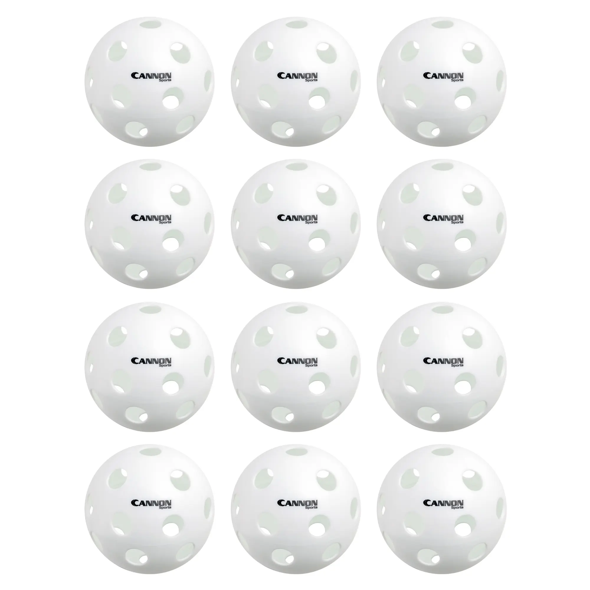 Cannon Sports 12-Inch Plastic Softballs – 12 Pack of Official Size Plastic Practice Softballs – Perfect for Hitting, Pitching, Batting, Recreational Play