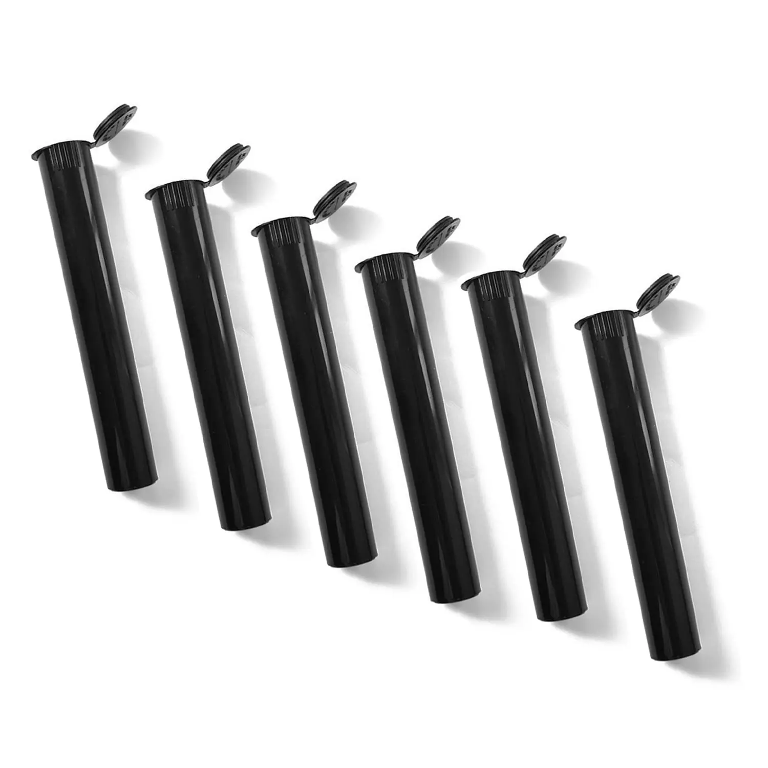 116mm Tubes  Waterproof Airtight Smell Proof Odor Sealing Container Plastic Squeeze Bottles With Caps - Protect Pre-roll & Cigarillos (black 6pcs
