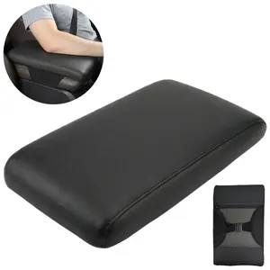 12.5" x 8" x 1.6" Auto Center Console Cover Pad & Soft Memory Cotton, Waterproof Car Armrest Seat Box Cover Leather Car Interior Accessories, Auto Armrest Cover Protector Universal