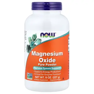 NOW Foods Magnesium Oxide Pure Powder, 8 oz (227 g)