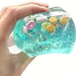 2-Pack Ocean Shell Stress Relief Cube Toy, Realistic Squeeze Fun, Anxiety Relief, Birthday Gift for Kids & Adults, Easter Basket Filler