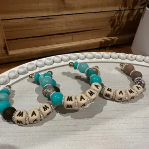 Beadable Bracelet Bangle Metal Coating