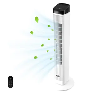 【fathersdaygift】VEVOR Tower Fan, 22 ft/s Velocity Quiet Floor Clooer Fan, 70° Oscillating Fans for Indoors with 3 Speeds, 4 Modes, 12H Timer, Portable Standing Bladeless Fan with Remote Control for Bedroom, Office, Home