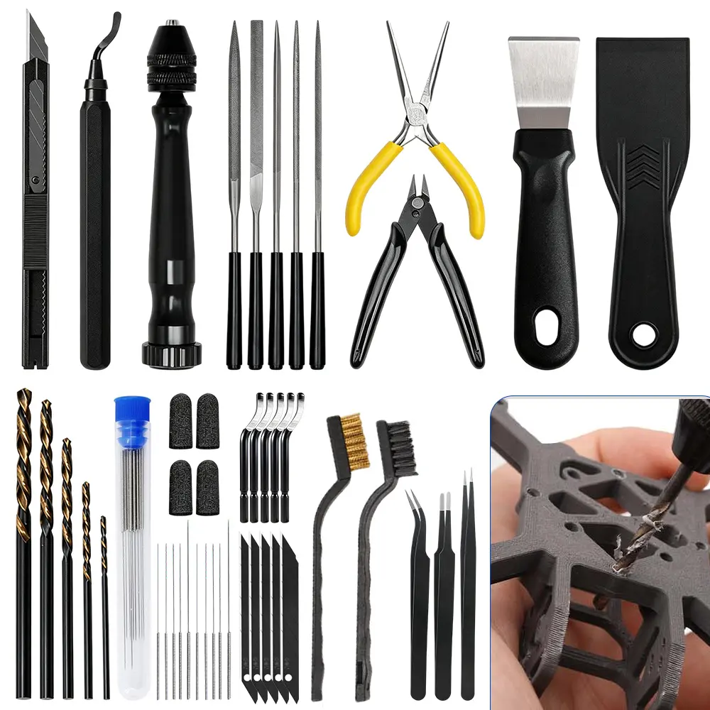 Quality 3D Printing Tool Kit Printers Removing Support, Cutting Filament, Cleaning Nozzle All-in-One Accessories for All FDM/SLA Printers
