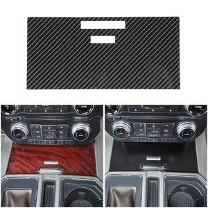 Console Storage Box Cover Trim for Ford F150 2015-2020, Carbon Fiber Finish Car Accessories, Car Interior Decorative Dashboard Decal for Stowing & Tidying