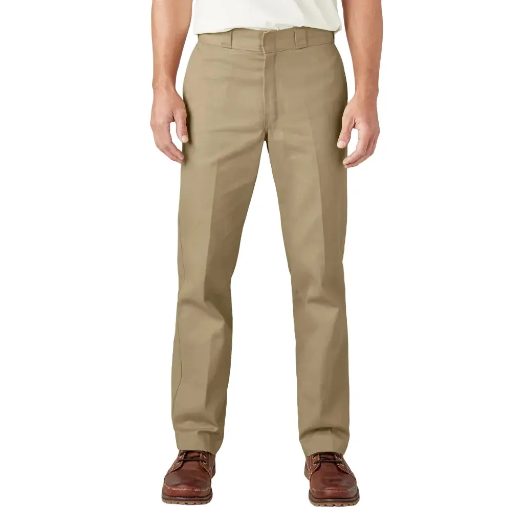 Dickies Men's 874 Original Work Pants, Khaki High-Rise Relaxed Fit Twill Trousers with Straight Leg and Reinforced Seams, Menswear, Cotton