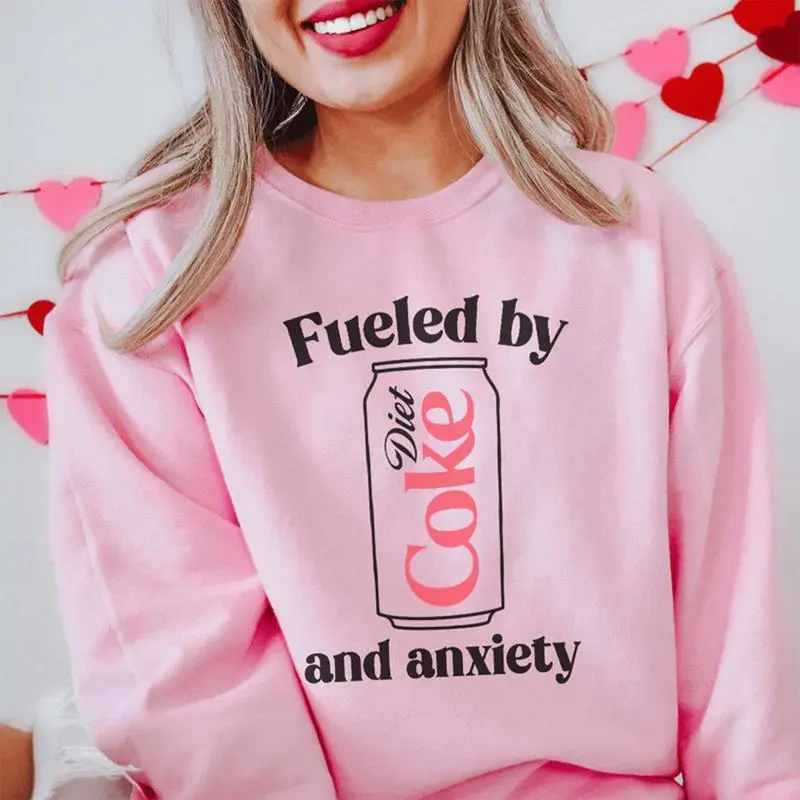 Fueled by Diet Coke Sweatshirt | Funny Soda Lover Crewneck for Trendy Style