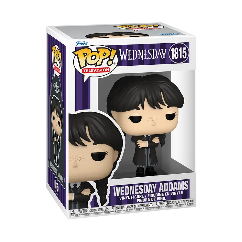 Funko Pop! The Addams Family - Wednesday Addams (Black Coat) #1815  Collectible Pop Vinyl Figure