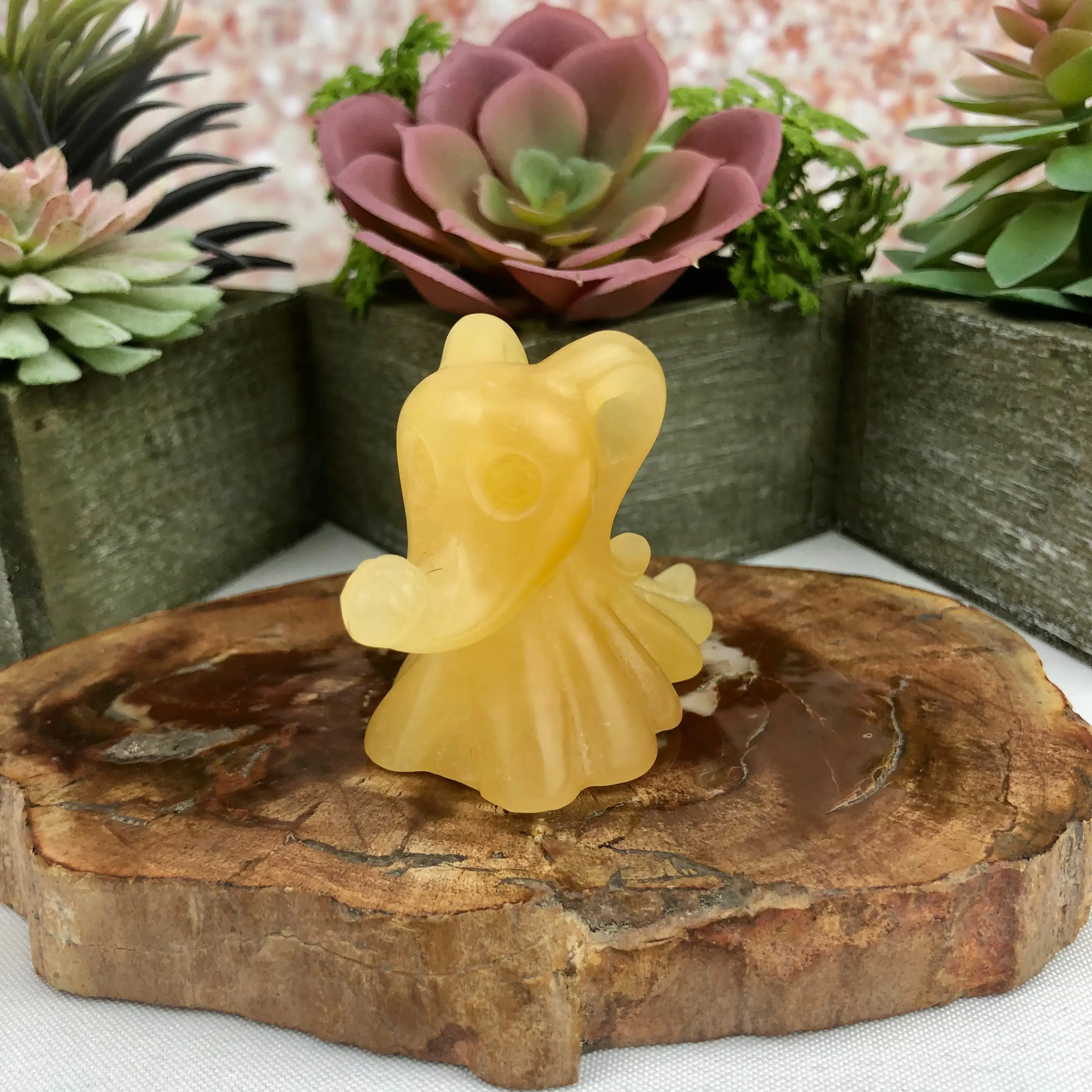 ORANGE CALCITE ZERO CARVING - THE NIGHTMARE BEFORE CHRISTMAS