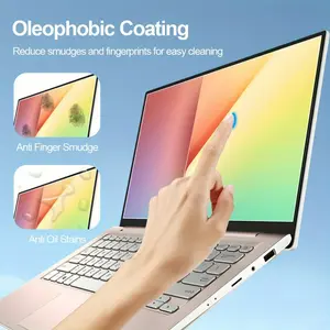 2PCS PET 15.6Inch Laptop Screen Shield 16:9 Ratio Anti Glare Fingerprint Proof Scratch Resistant Oleophobic Coating Anti Oil Stains Anti Finger Smudge for Lenovo Dell HP Acer Students Tech Fans