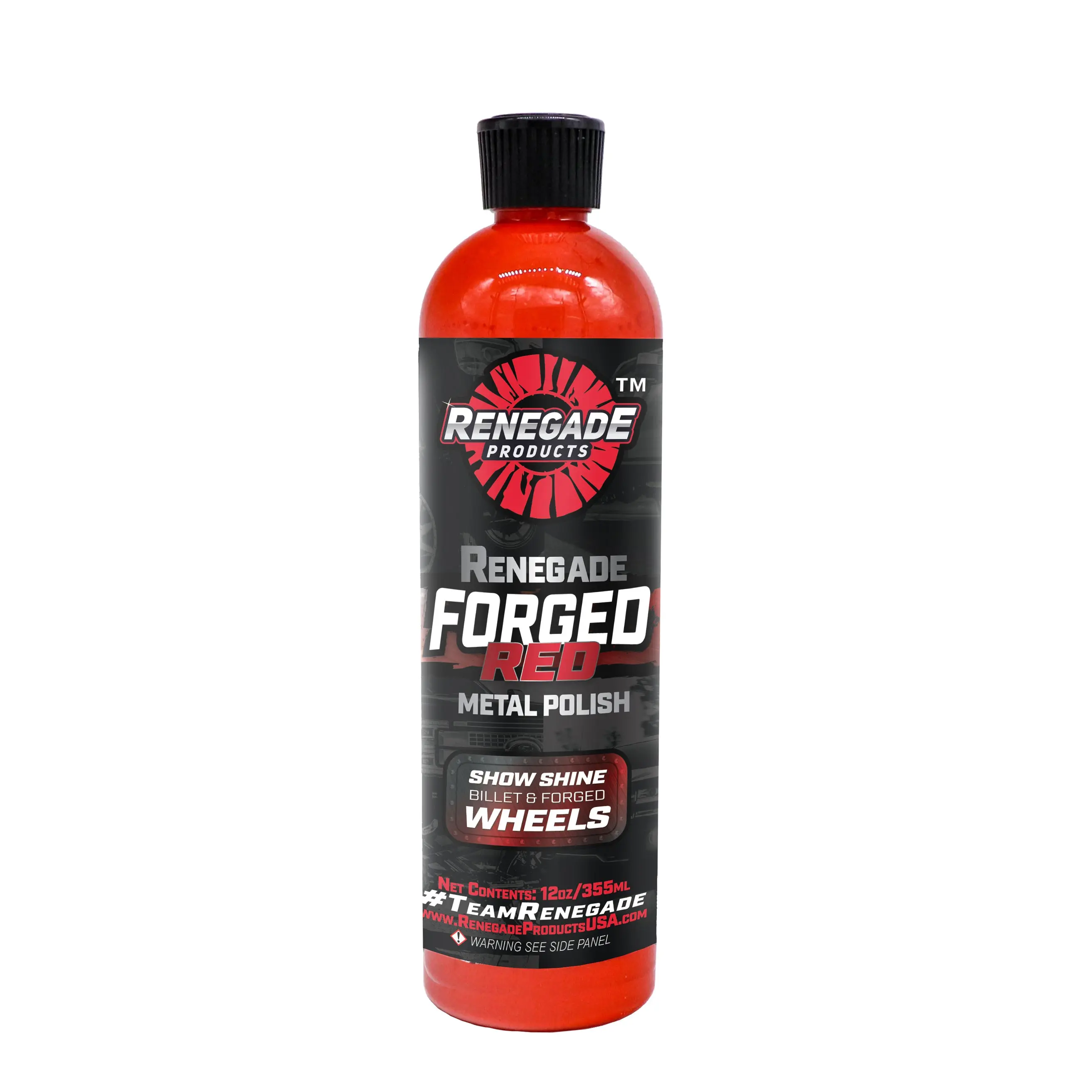 Renegade Products Forged Red Metal Polish 12oz – Aluminum Wheel Polish for Forged & Billet Rims | Shine, Protect & Prevent Oxidation