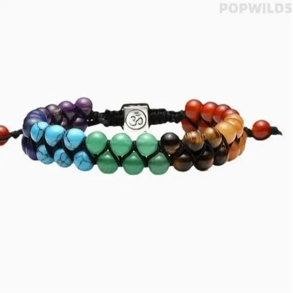 Bohemian Crystal Element Bracelets & Bangles - Hand-Woven Rope-Braided 2-Layer Boho Chic Design, Elegant Adult Fashion Costume Jewelry for Daily Wear