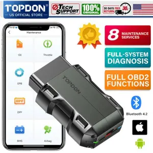 TOPDON TOPSCAN OBD2 Scanner Diagnostic Tool Full System AutoVIN Active Test