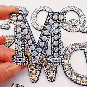 26pcs Pearl cloth sticker hot stamping English letter cloth sticker set hot stamping patch DIY hat and clothing decoration