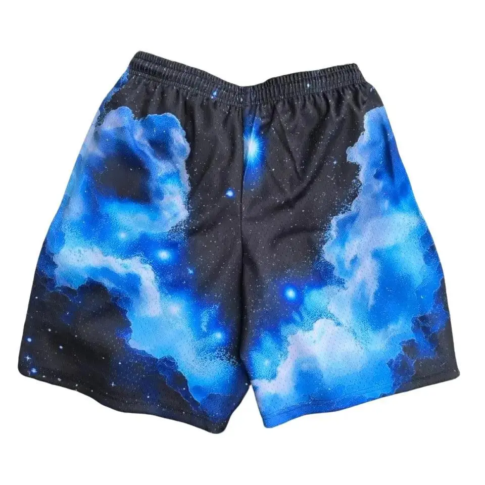 Piqure Nebulae Shorts - Unisex Performance Activewear with HD Sublimation Print & Waterproof Zipper Pockets for Active Lifestyles