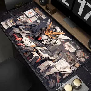 1-Pack XXL Extra-Large Gaming Mouse Pad, Anime Mecha Robot Theme, Thickened Rubber Non-Slip Mouse Pad (3-5 mm), Washable, Computer and Office Decor, Computer Accessories, Top Choice for Gamer Gifts, Suitable for Laptop, Study, and Work Desks
