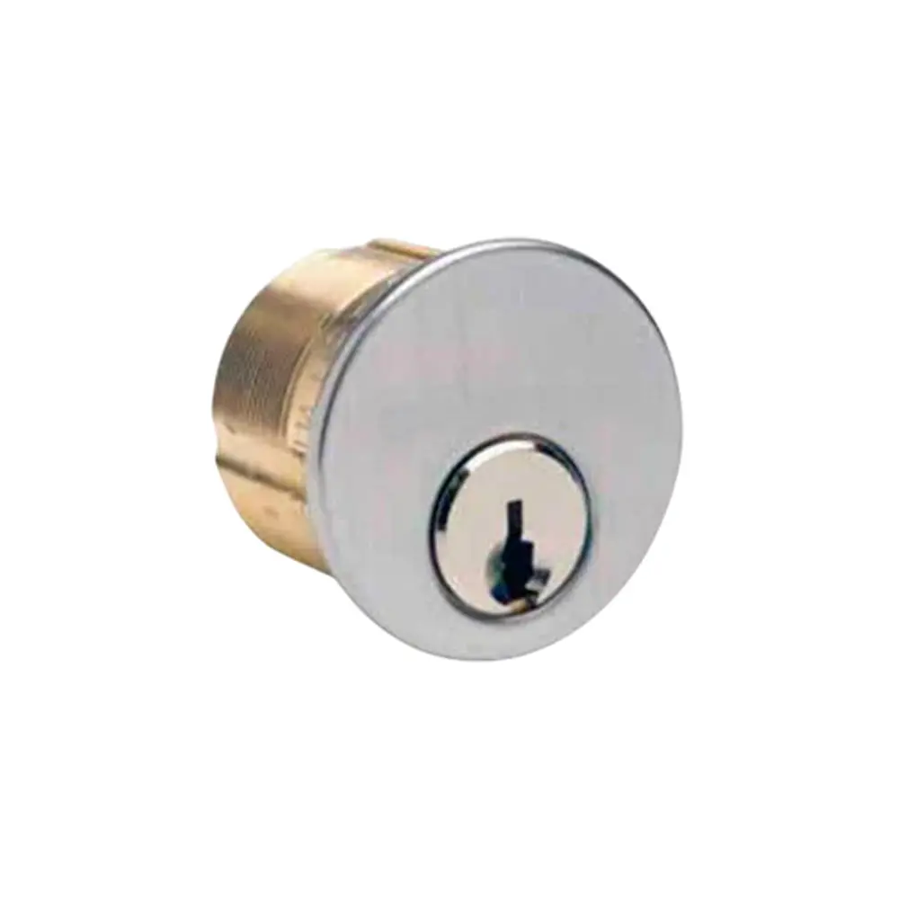 ILCO Grade 1 Mortise Lock Cylinder Door Hardware - Solid Brass, 5-Pin, 1" Size, Kwikset-Compatible, Adams Rite Cam, KA2 Keyway, 26D Satin Chrome Finish, Re-Keyable to OEM Systems