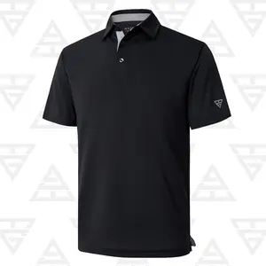 M MAELREG Men's Plain Golf Polo Shirt, Lightweight Performance Shortsleeve Athletic Top, Stretch Comfortable Casual Menswear