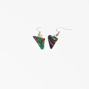 Acrylic Earring- Handcrafted Artisanal Design, Repurposed Materials, Unique One-of-a-Kind Pieces for Women