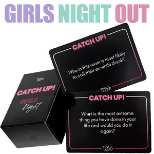 Girls Night Party Game Cards for Fun Conversations and Memorable Sisterhood Bonding, Drinking Cards Game‌ Catch Up! outdoorfun