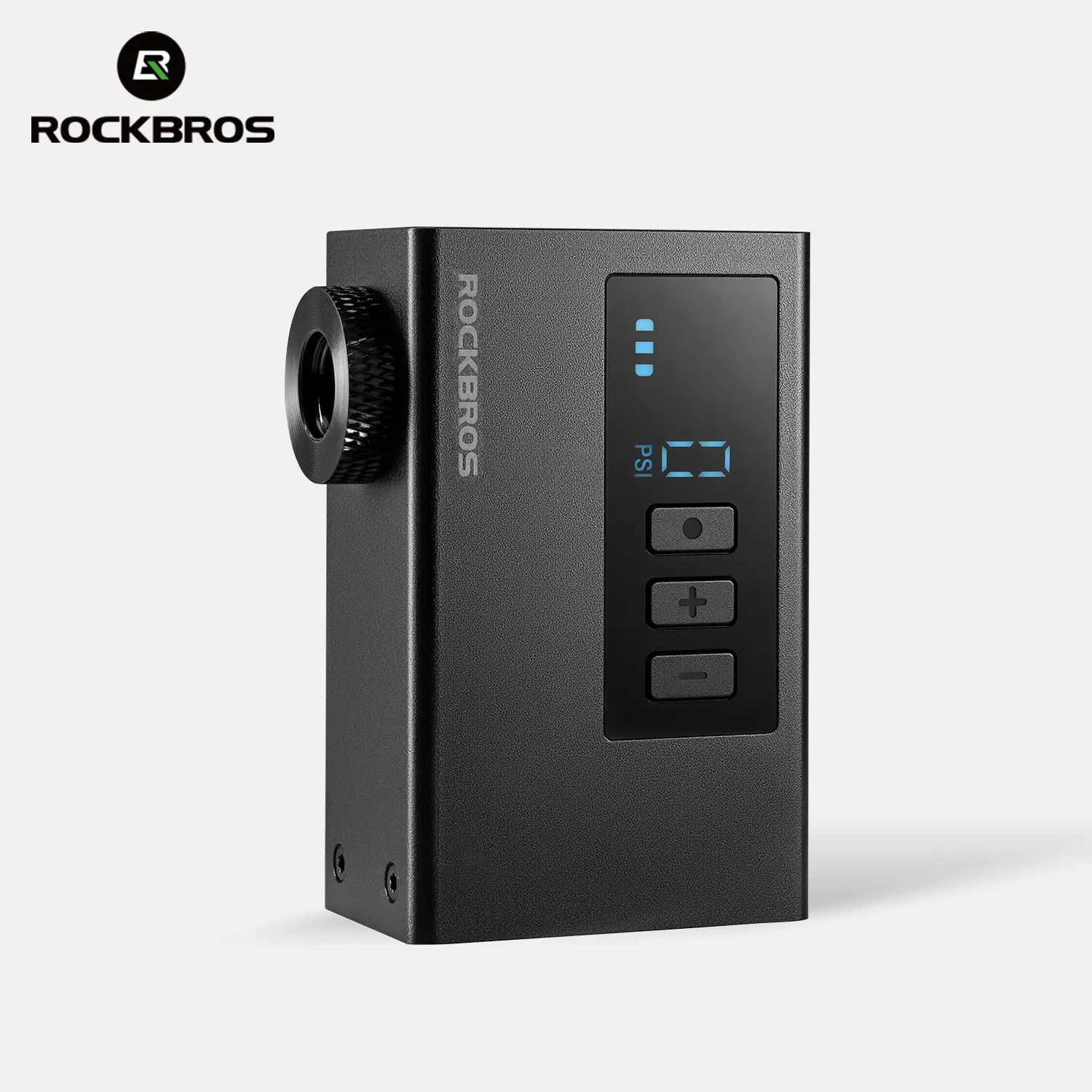 ROCKBROS Mini Electric Tire Pump with Gauge, 0-120PSI, 0.31 lbs, 2.80*1.97*1.12 Inches, 420mAh Quick Inflation Portable Inflator for Road/Mountain/E-Bikes, Batteries-Compatible, Tyre Pumps, Vehicle Tire Inflator, Tire Inflator Cordless