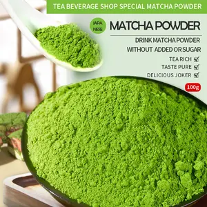 Chuanglu Pure Unsweetened Matcha Powder 100g - Premium Japanese-Style Green Tea Powder for Latte, Baking, Smoothie & Cooking
