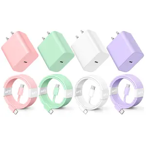 Compatible with iPhone16/15 Charger Fast Charging, 4 Pack 20W USB C Colorful Wall Charger Block with 6ft USB-C to C Cable Compatible with iPhone 16 15 Pro/Plus/Pro Max,Pad Pro 12.9/11 inch,Pad Air 5th Smartphone Cellphone