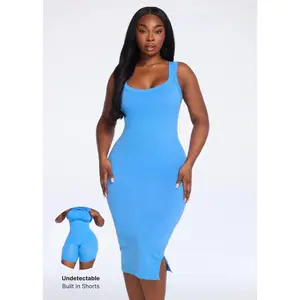 SecretSculpt Ribbed Tank Midi Dress