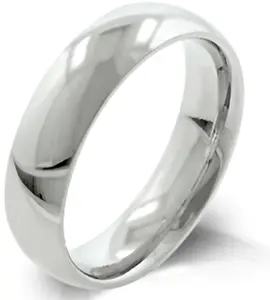 5mm Wide 316 Stainless Steel Plain Wedding Ring Band