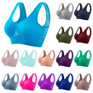 Full Coverage Sports Bras for Women Yoga Vest Thin Paded Seamless Stretchy Comfortable Supportive Bralettes Lightning Sales of the Day Dark Purple XXXXL