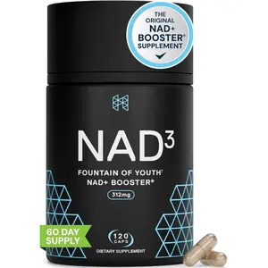 NAD3 Clinical NAD+ Booster Supplement for Cellular Health Energy and Longevity Support with Nicotinamide Riboside and NMN Alternative 120 Capsules