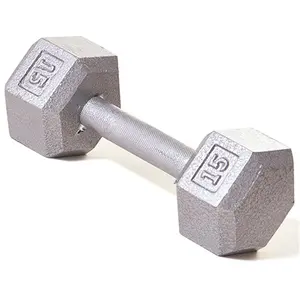 Champion Barbell  Hex Dumbbell with Straight Handle, 15 lbs