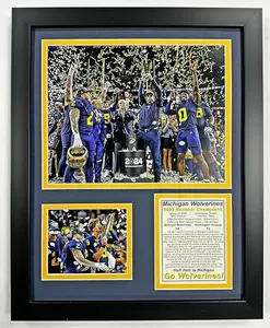 Michigan Football | 2023 CFP National Champions | Double-Matted Poster Wall Art Decor (Not Include Frame) Photo Collages 