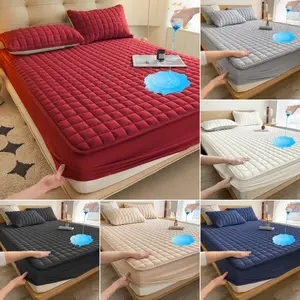 1pc Waterproof Mattress Protector Set, Quilted Mattress Cover – Deep Pocket Fitted Cover for Queen Mattress, Includes Pillowcase, Soft, Noiseless, Breathable & Stain-Resistant, Machine Washable, Ideal for Bedroom, Guest Room