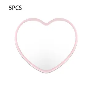 Heart-Shaped Modern Minimalist Mirror, Makeup Glass Mini Dressing Mirror, Student Dormitory Cosmetics Mirror, Compact and Stylish Design