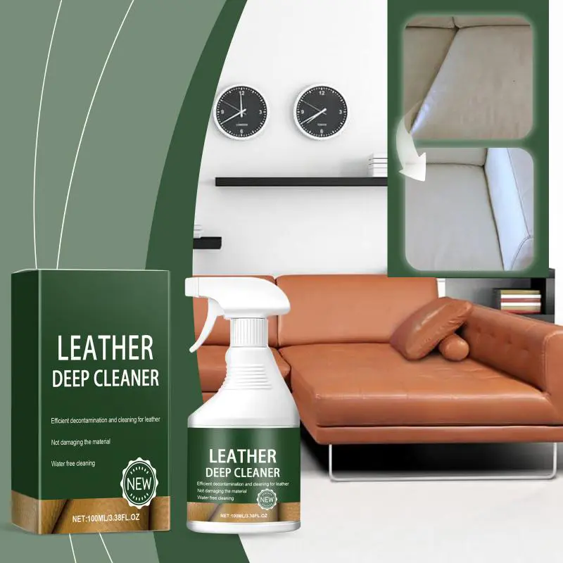 Leather Cleaner & Conditioner for Auto Seats, Sofa & Jackets, Non-Greasy Restores Softness, UV Shield Prevents Cracking & Fading, Summer Leather UV Care 2026, Quick Clean & Polish, Safe for All Leather Types, Home & Car Interior Detailer