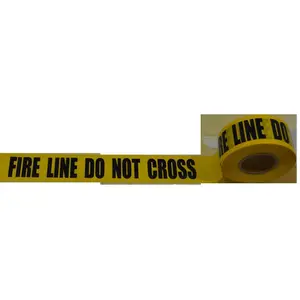 212 MAIN Petra BT-FIRE Barricade Barrier Tape, 3 in x 1000 ft Yellow & Black Caution Warning Fire Line Do Not Cross Safety Alert Tape with Dispenser Box