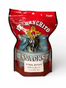 Pork Rinds Spicy Blue 2oz (Chicharron)