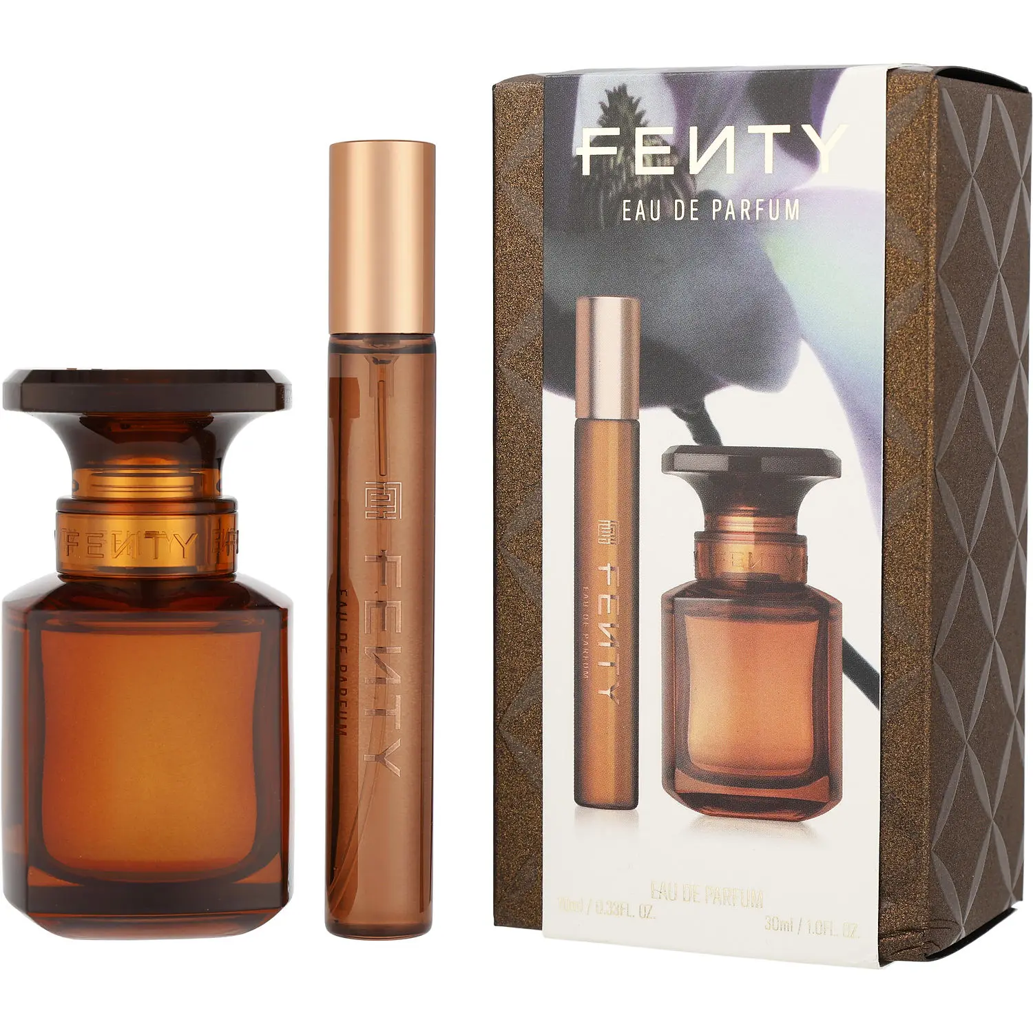 Fenty Set-Eau De Parfum Spray 1 Oz & Eau De Parfum Spray 0.33 Oz Mini For Women