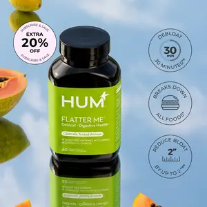 HUM Nutrition Flatter Me Digestive Enzymes, 60 Capsules