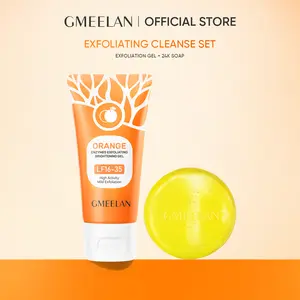 GMEELAN CALENDULA GOLD ESSENTIAL OIL SOAP 100G & GMEELAN Orange Enzymes Exfoliating Gel 50G Skin Repair