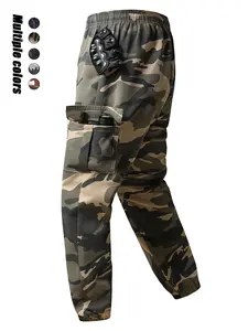 Men's Camo Jogger Pants, Military Tactical Workwear, Conical Casual Cargo Shorts, Outdoor Hiking & Camping Gear