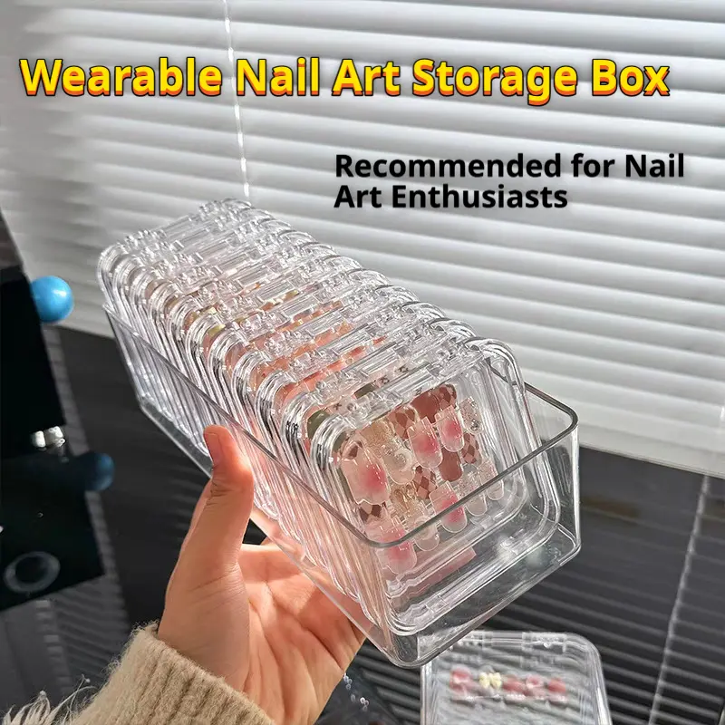 13-Piece Transparent Jewelry Storage Box Set – Large-Capacity Acrylic Organizer; Sturdy, Lightweight, and Dustproof; Suitable for Storing Jewelry, Nail Art Supplies, and Collectible Badges.