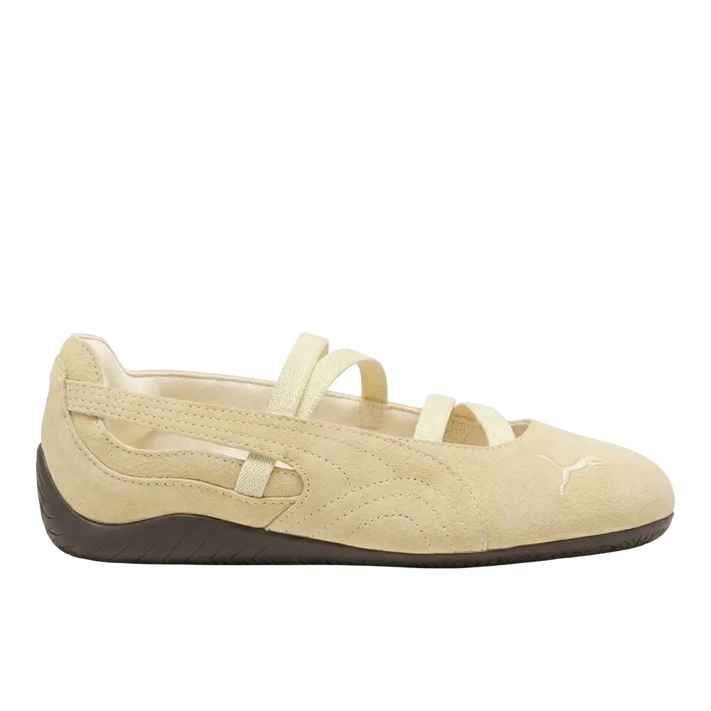PUMA Womens Speedcat Ballet Suede Sneakers Shoes Casual - Yellow