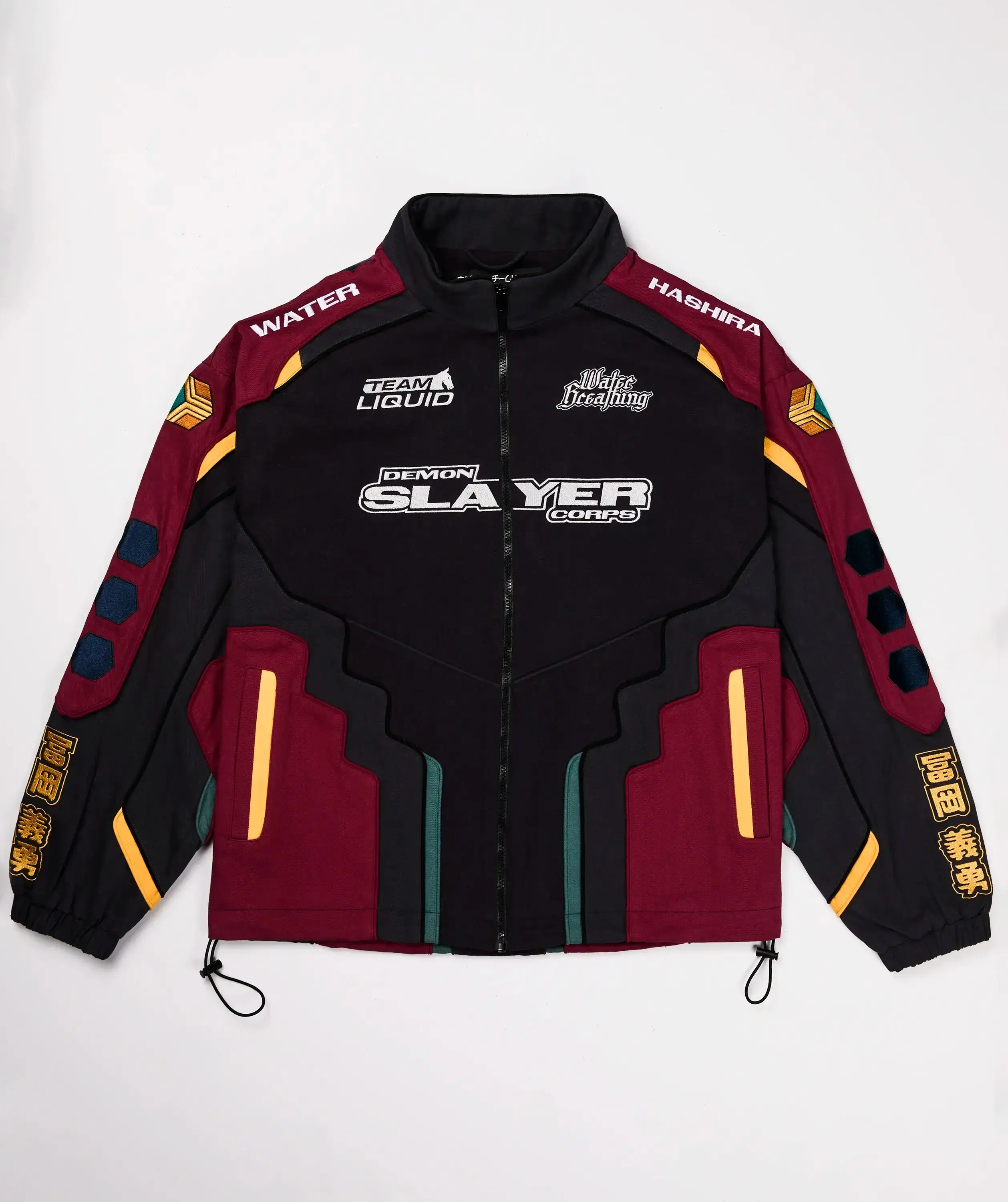 Demon Slayer Kimetsu No Yaiba Tomioka Racing Jacket, Anime Character Racing Jacket, Adult Unisex Fit - Officially Licensed