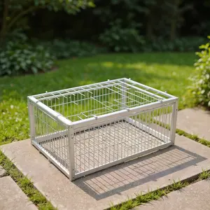 Portable Upgrade Dual Entry Capture Cage, Automatic Door Thickened Secure Anti-Escape Design, Ideal for Farm Livestock, Outdoor Hunting, Yard Use