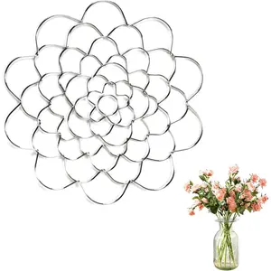 Stainless Steel Flower Arrangement Holder Wire Flower Arranging Tool Flower Grid Flower Frog Arranger for Vase Floral Stems Bouquets Plant Fixation 6inch 1 PCS