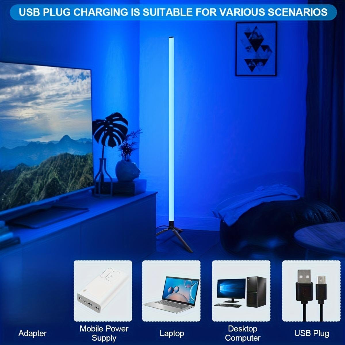 RGB Corner Floor Lamp with App & Remote Control 16 Million Colors Music Sync Timer Dimmable LED Mood Light for Bedroom Gaming Room Living Room Home Office Party Decor