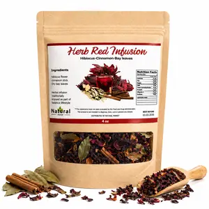 Infusión de Jamaica con Canela y Laurel - 4oz Hibiscus, Cinnamon & Bay Leaf Herbal Tea| Infusión Natural Relajante y Digestiva | Sin Cafeína | 100% Natural - by Natural Market